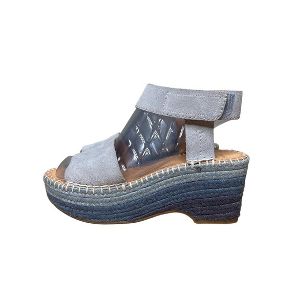 Frye And Co Shoes - Frye and Co Womens Blue Espadrille Wedge Sandals Shoes Platform Ombre Size 8.5